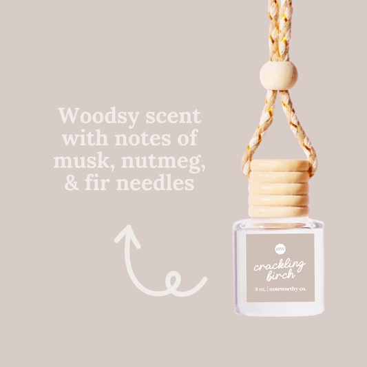 Car Diffusers | NEW Fall + Halloween Scents: Individual Mylar Bag / Crackling Birch