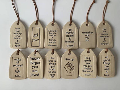 Ceramic Quote Tag: you are my sun