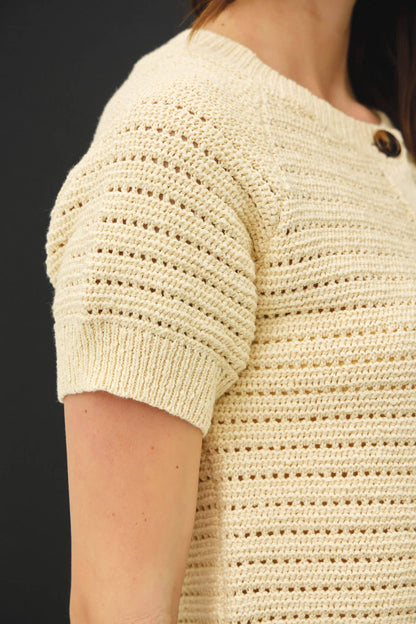 Short Sleeve Crochet Cardigan