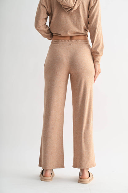 Brushed Wide Leg Lounge Pants
