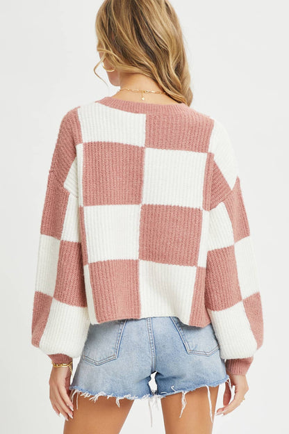 Cozy Grid Sweater