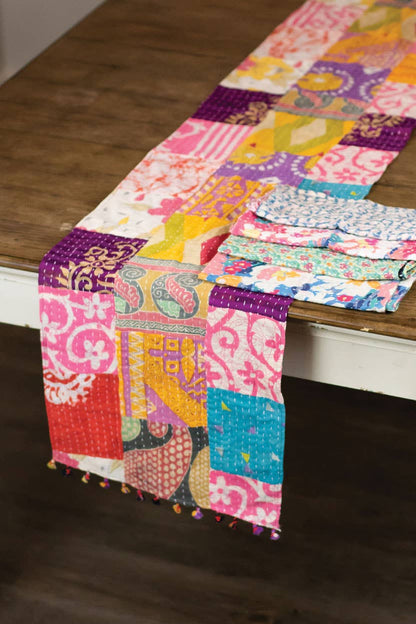 Kantha Cloth Table Runner