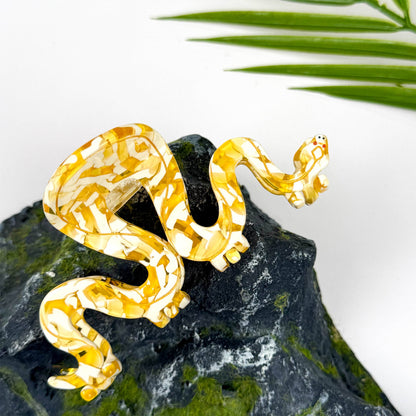 Yellow Python Hair Clip