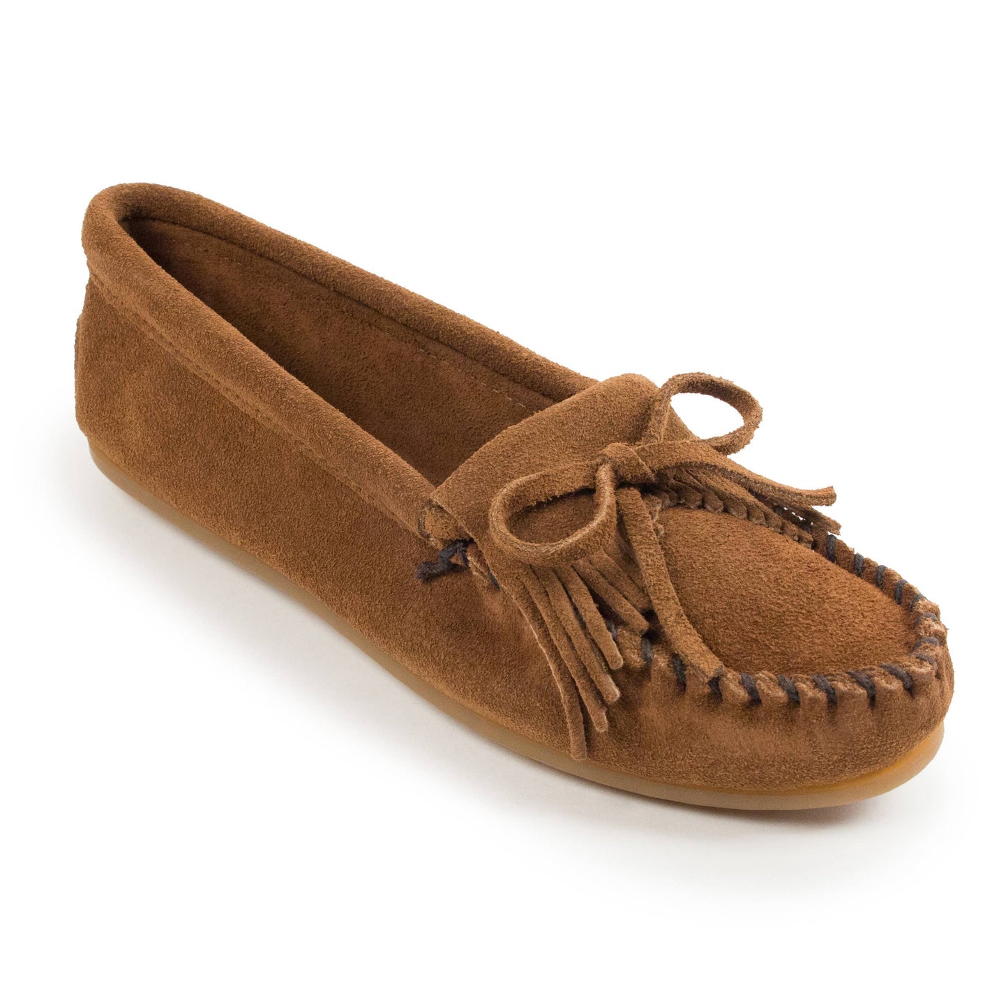 Women's Suede Kilty Moccasin Loafer Shoe