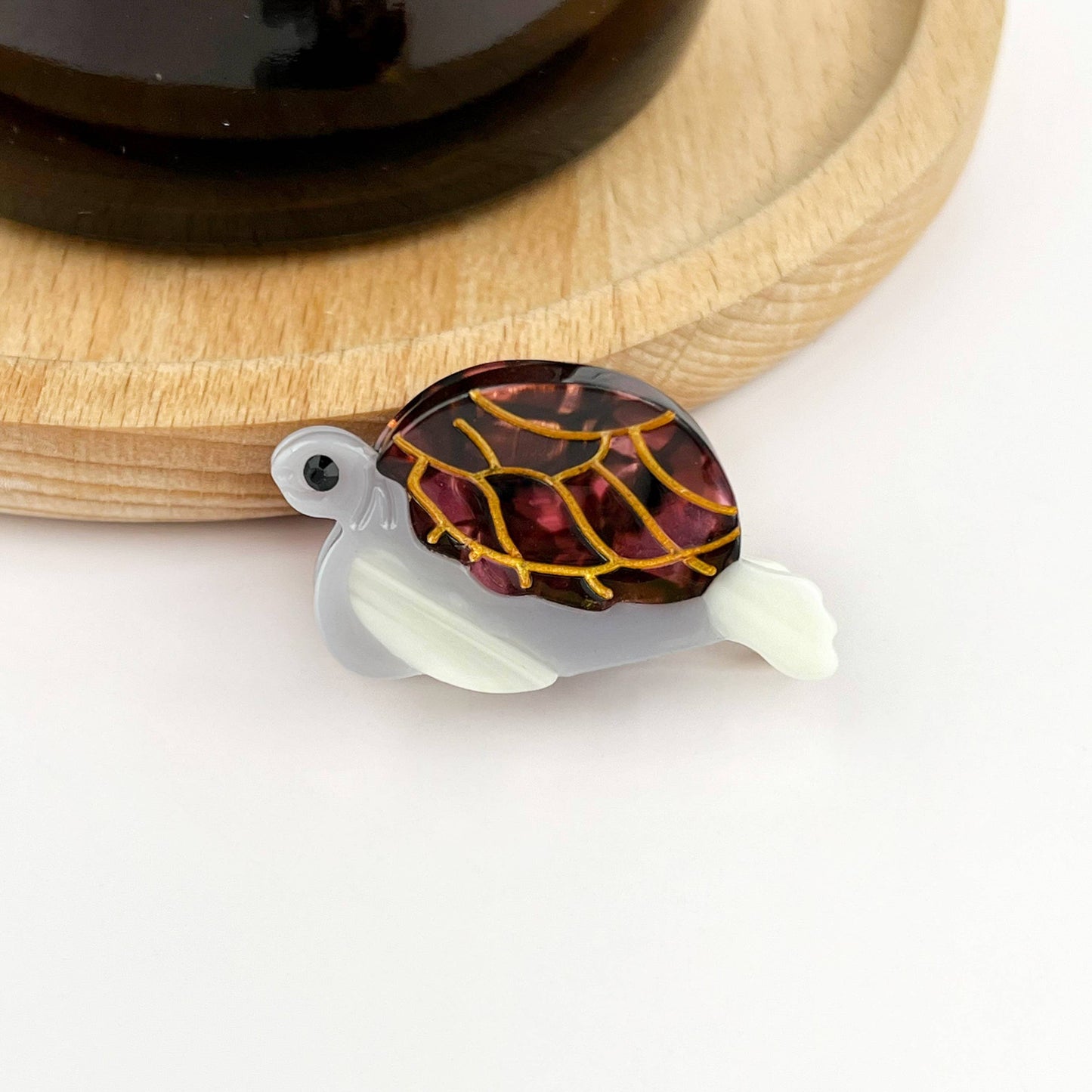 Green Turtle Hair Clip