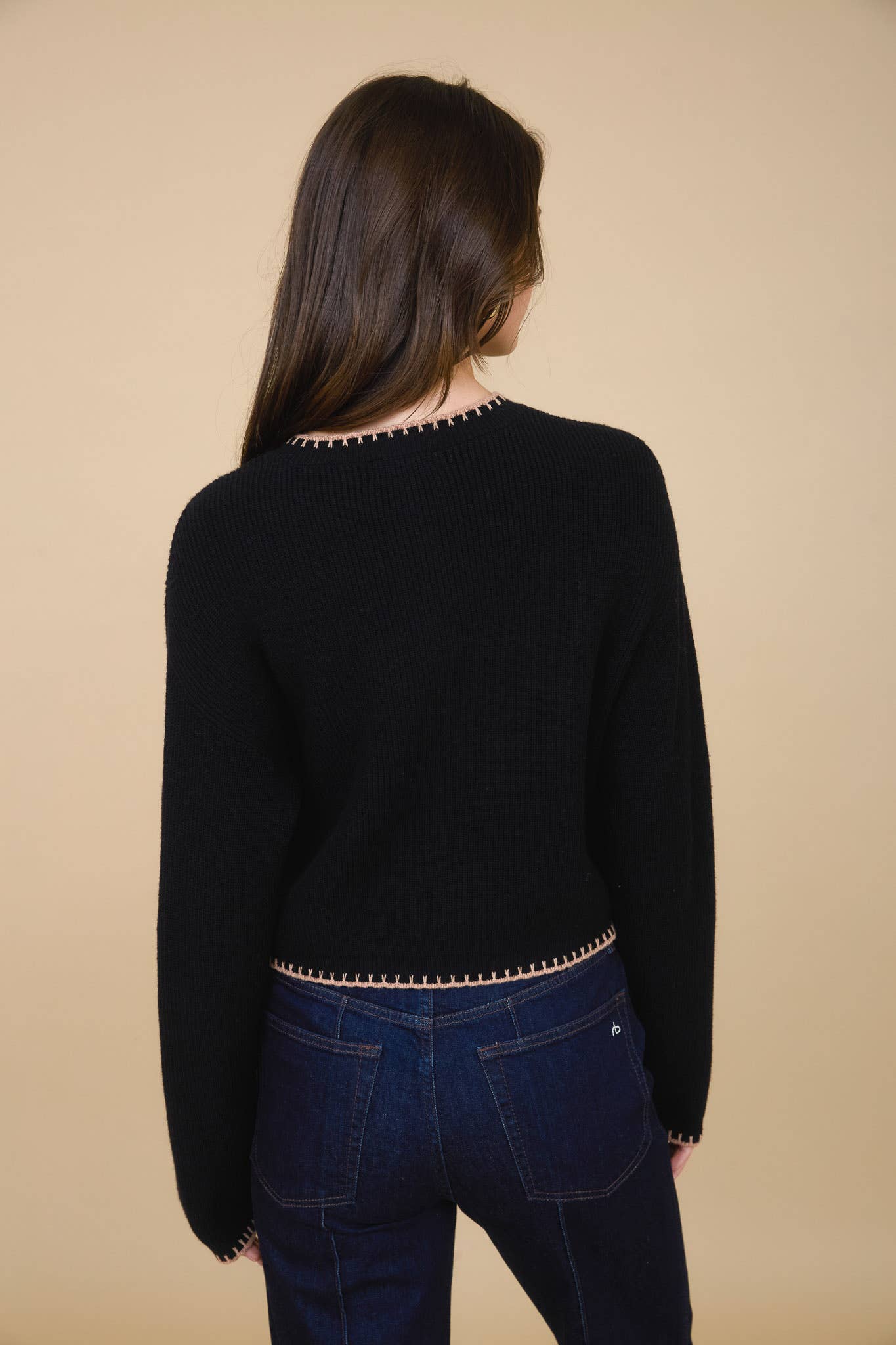 Contrast Stitch Cardi