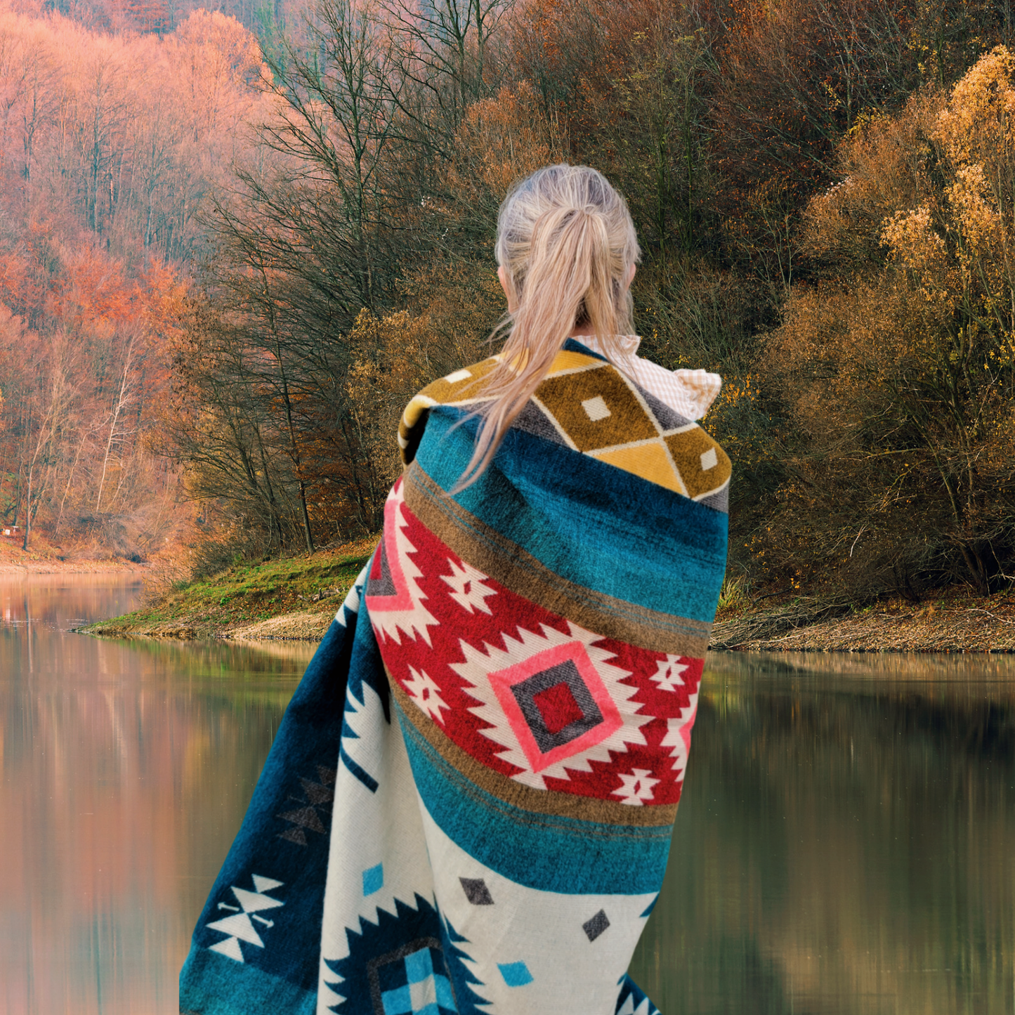 Cotacachi - Turquoise Native Blanket