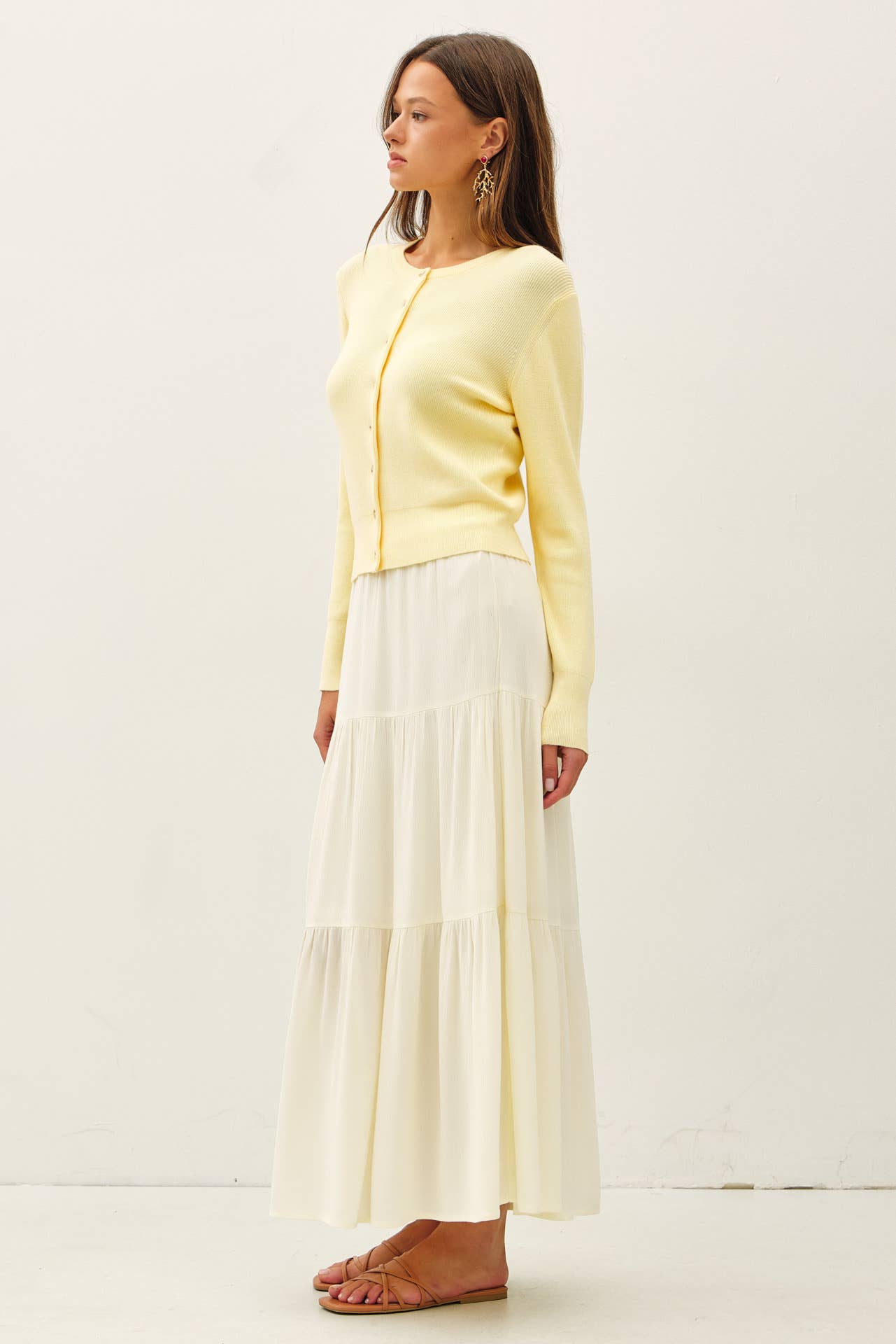 Smocked Waist Tiered Skirt