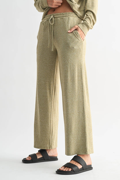 Brushed Wide Leg Lounge Pants