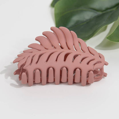Matte Leaf Feather Hair Clip