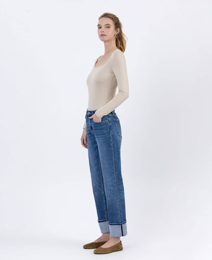 Classic Ankle Cuff High Rise Jean