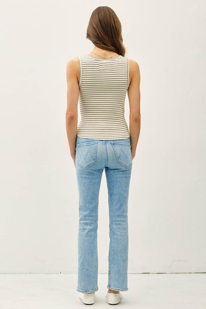 Camile Ribbed Cotton Tank