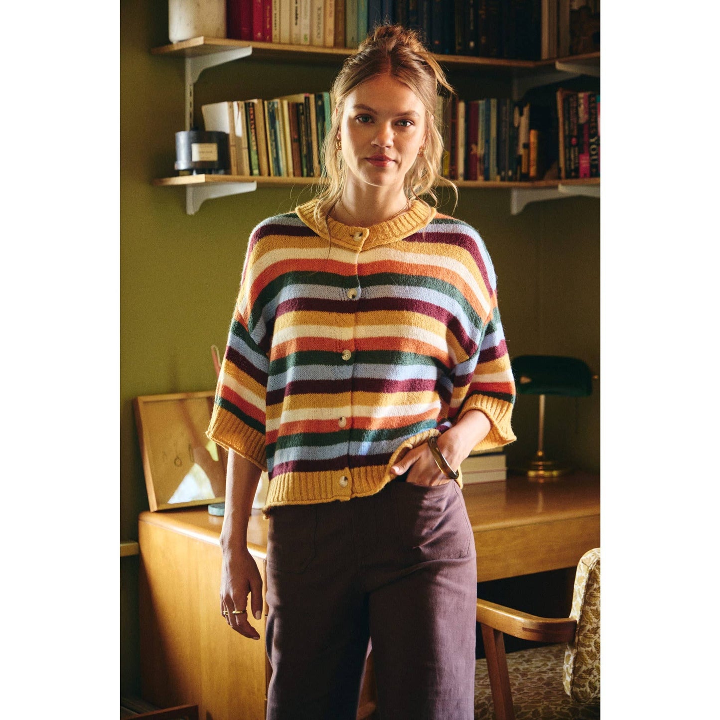 Golden Hour Stripe Cardigan