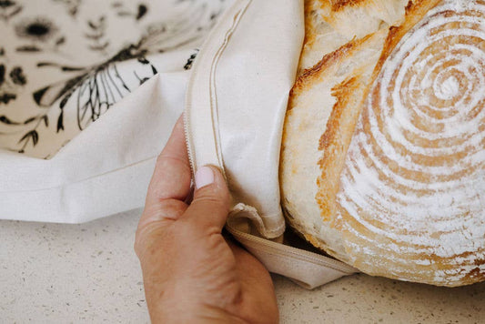 Bread Storage Bag / Mushroom / Lined Bag