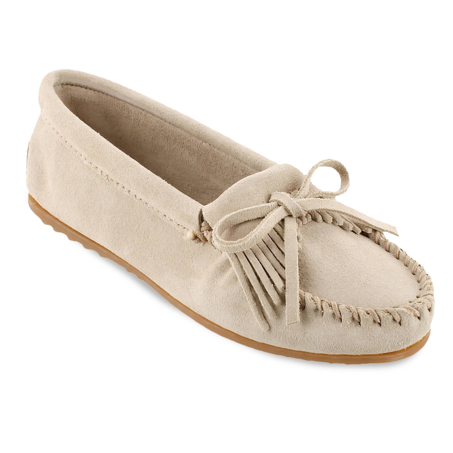 Women's Suede Kilty Moccasin Loafer Shoe