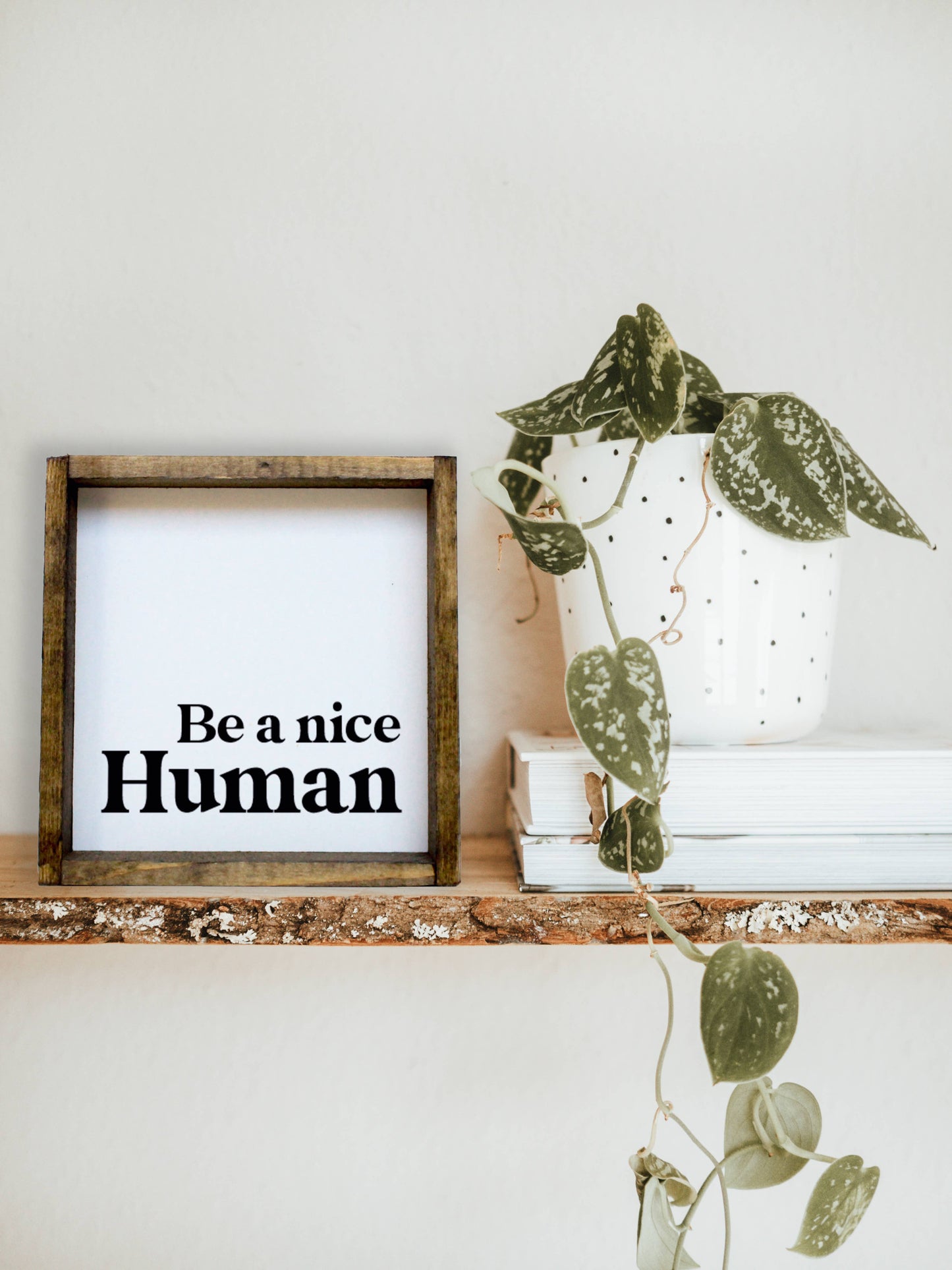Be A Nice Human Framed Print - Modern Positive Wall Art