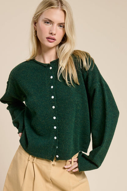Essential Button Down Cardigan Top