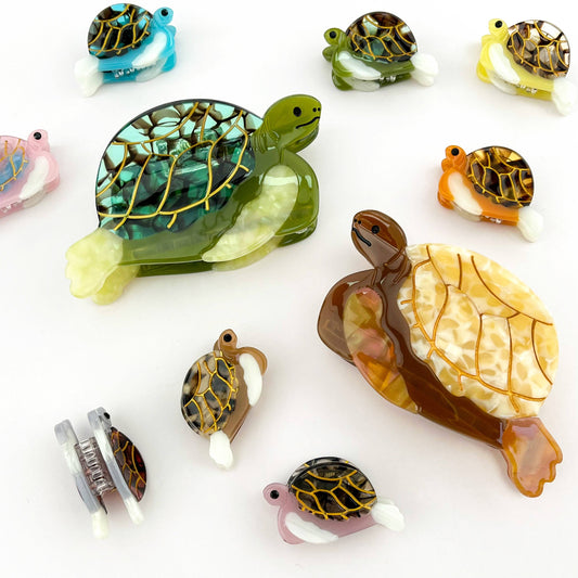 Green Turtle Hair Clip