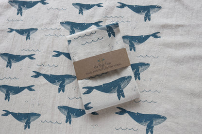 Whale Kitchen Towel, Coastal Kitchen Decor 
