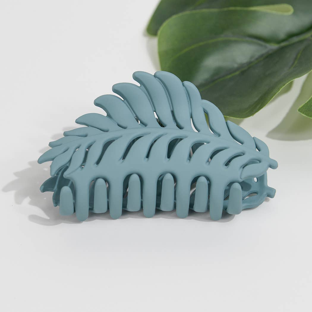 Matte Leaf Feather Hair Clip