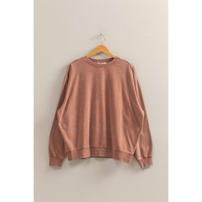 Drop Shoulders Relaxed Crew Neck Sweatshirt