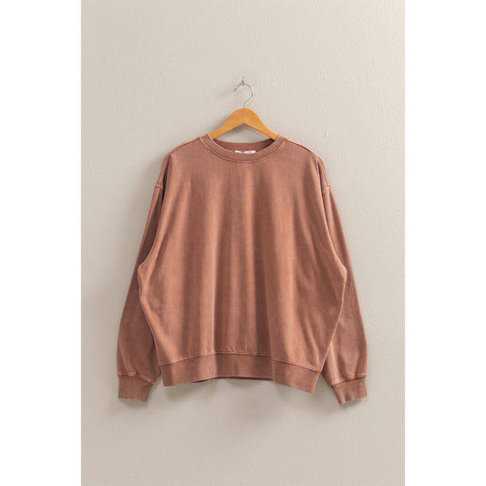 Drop Shoulders Relaxed Crew Neck Sweatshirt