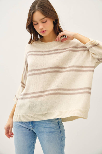 Essential Drop Shoulder Striped Sweater