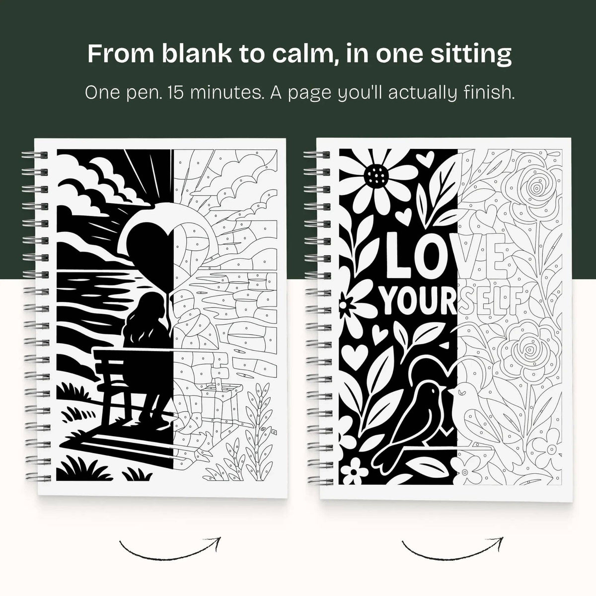 One Color Coloring Book - Love Edition