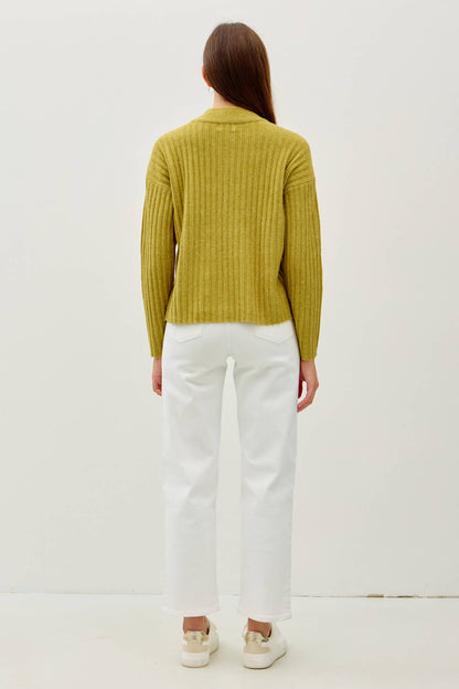 Ultra Soft Chunky Ribbed Mock Neck Sweater