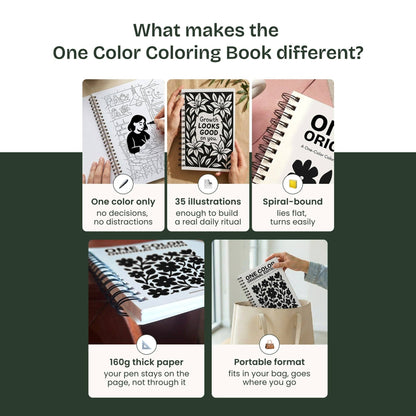 One Color Coloring Book - Flowers Edition