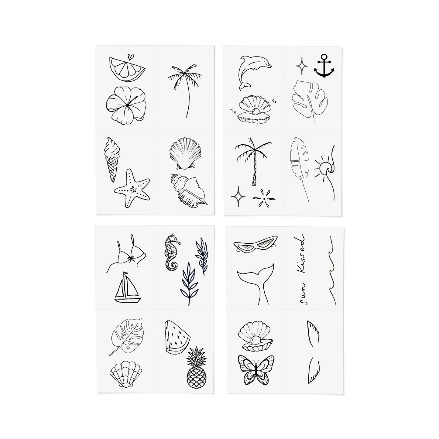 Paradise Temporary Tattoo Pack