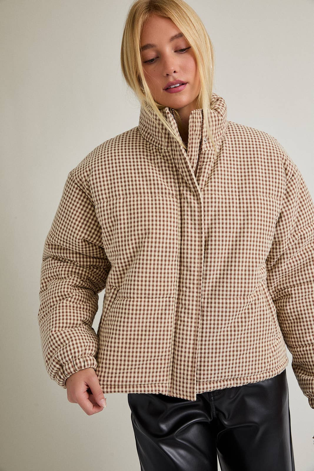 Hadley Gingham Puffer Jacket
