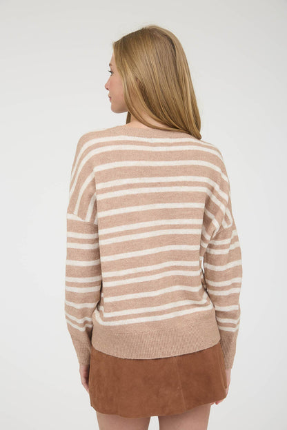 Stripe Front Seam Sweater