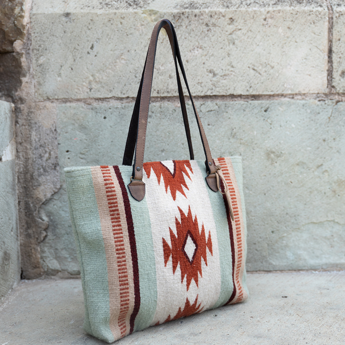 Florita Zapotec Wool Tote–Handwoven in Oaxaca