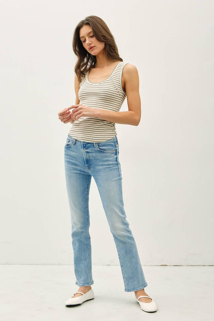 Camile Ribbed Cotton Tank