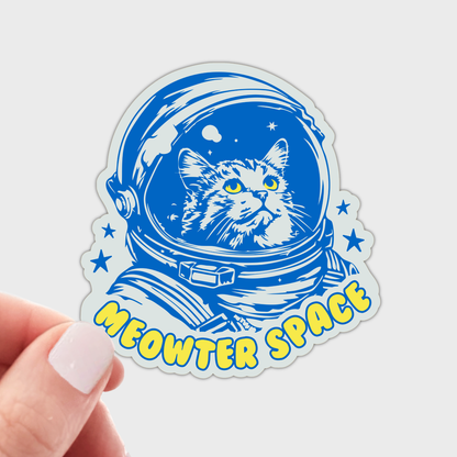 Meowter Space Sticker