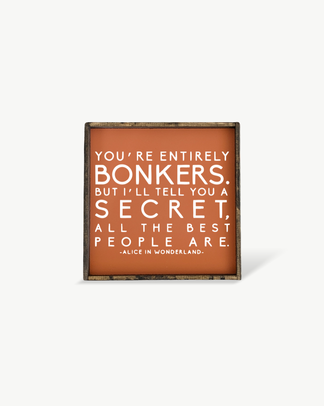Alice in Wonderland Quote Framed Print – Whimsical Wall Art