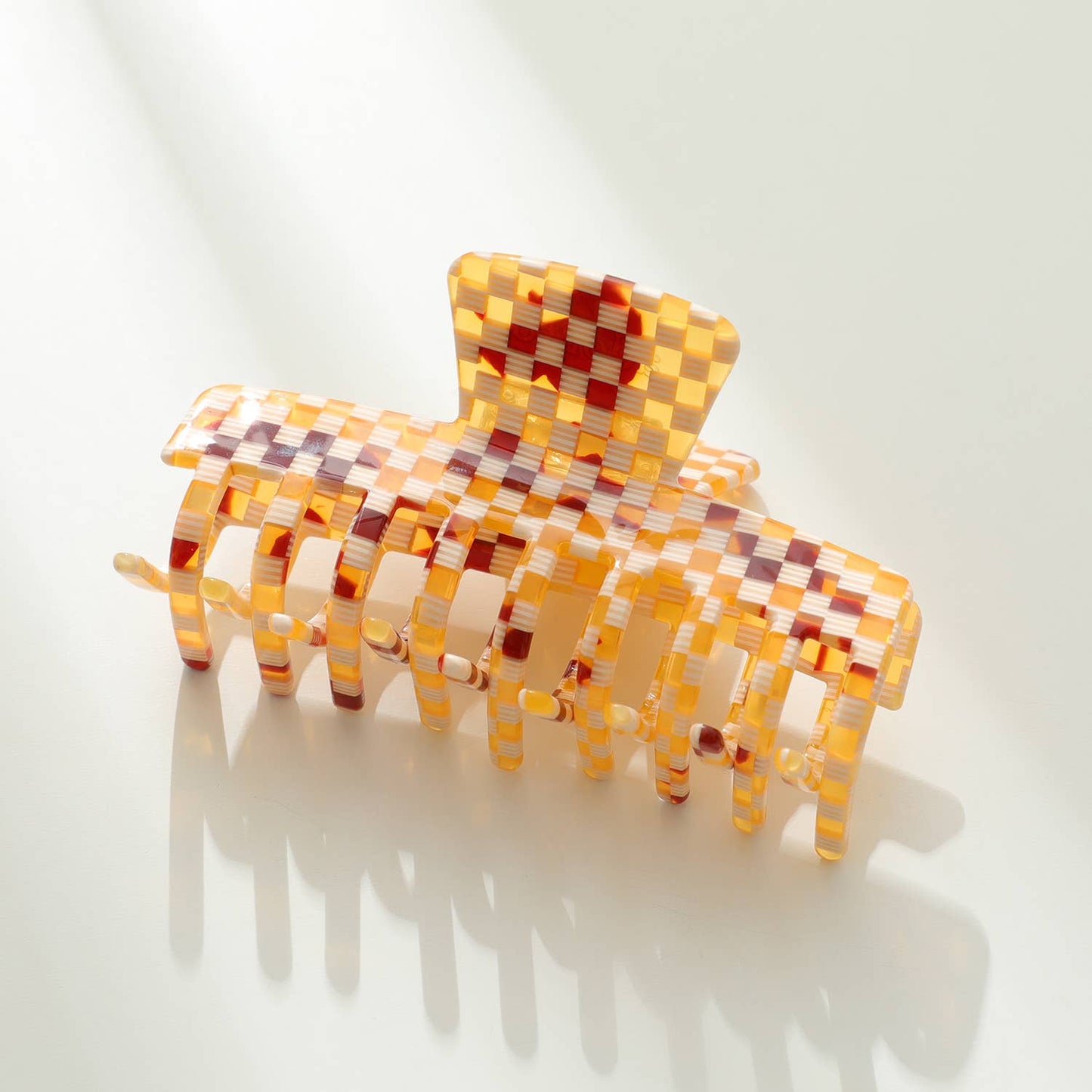 Golden Checkerboard Large - Assorted Claw Clips