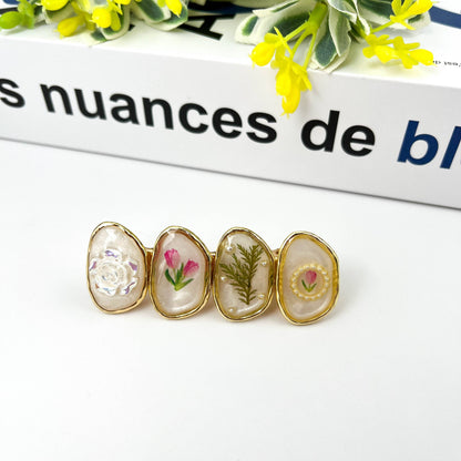 Retro Flower Duckbill Clip