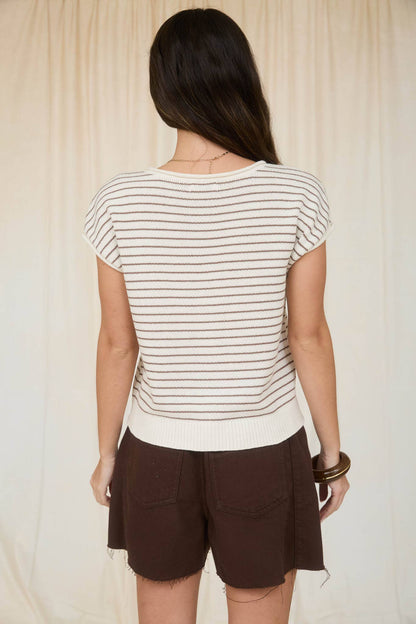 Scoop Neck Short Sleeve Cardi