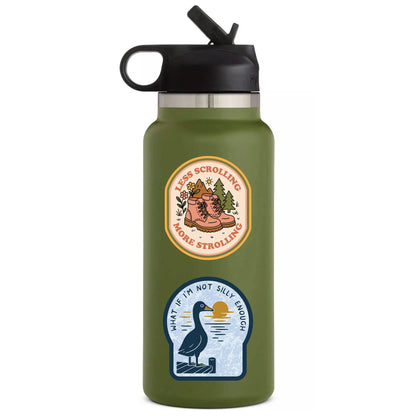 Less Scrolling More Strolling Sticker