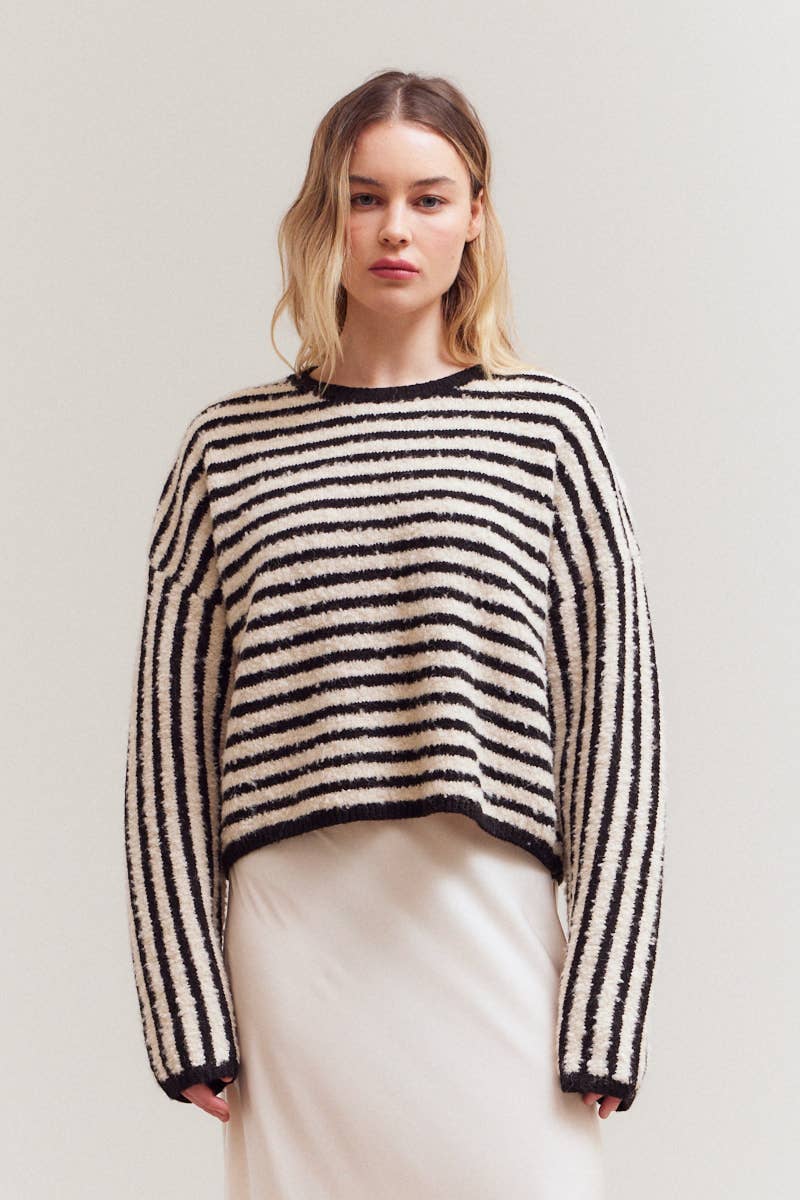 Striped Casual Knit Sweater