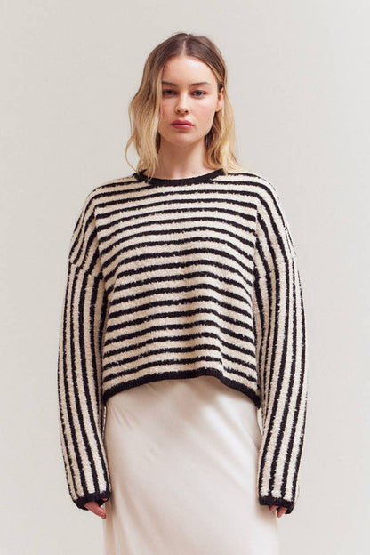 Striped Casual Knit Sweater