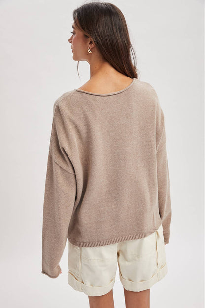 Summer Simple Roll Neck Sweater