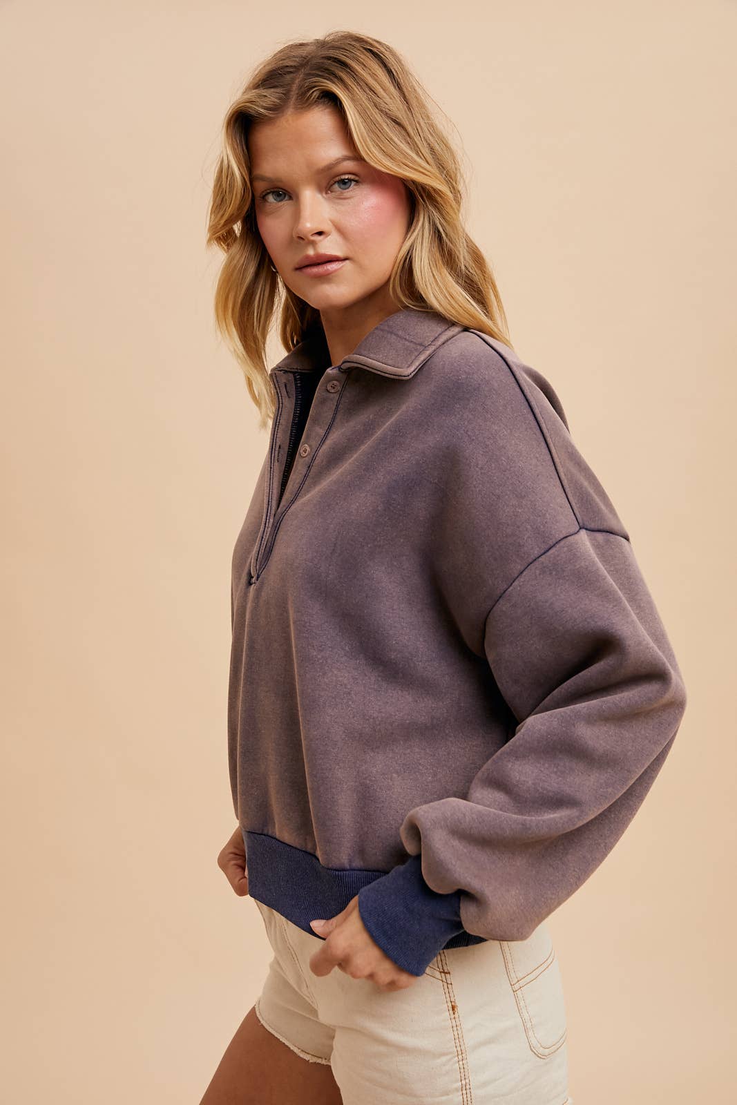 Cropped Polo Pullover