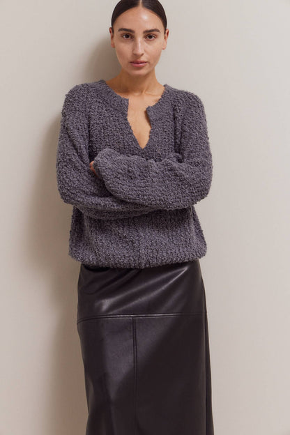 Open V-Neck Sweater
