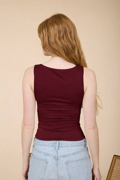 Chic Simple Boat Neck Tank