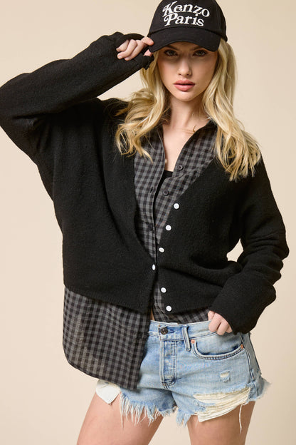 Soft V Neck Button Up Cardigan