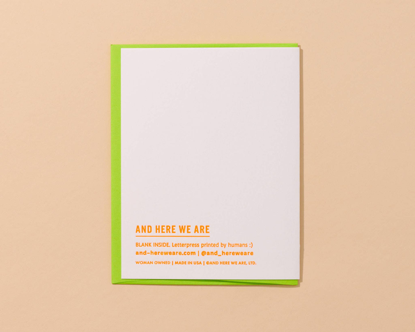 Letterpress Cooler & Hotter Vibrant Card