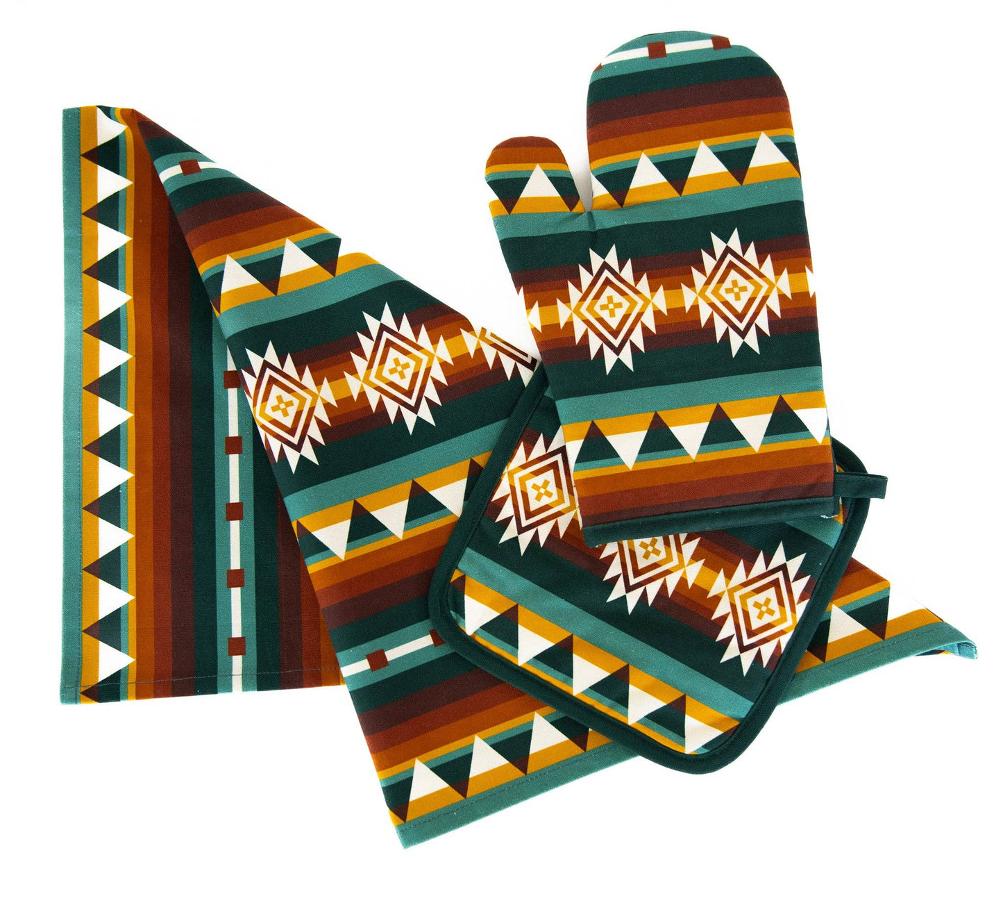 B.Yellowtail Kitchen Towel, Oven Mitt & Pot Holder Set